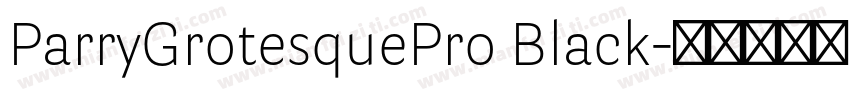 ParryGrotesquePro Black字体转换